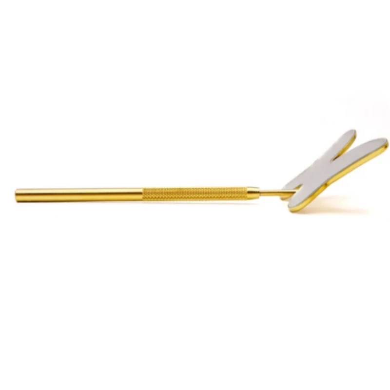 Grenzüberschreitender, exklusiver, schmelzender Wimpernverlängerungsspiegel aus Edelstahl für die Schönheitswimperninspektion, schmetterlingsförmiger Inspektionsspiegel