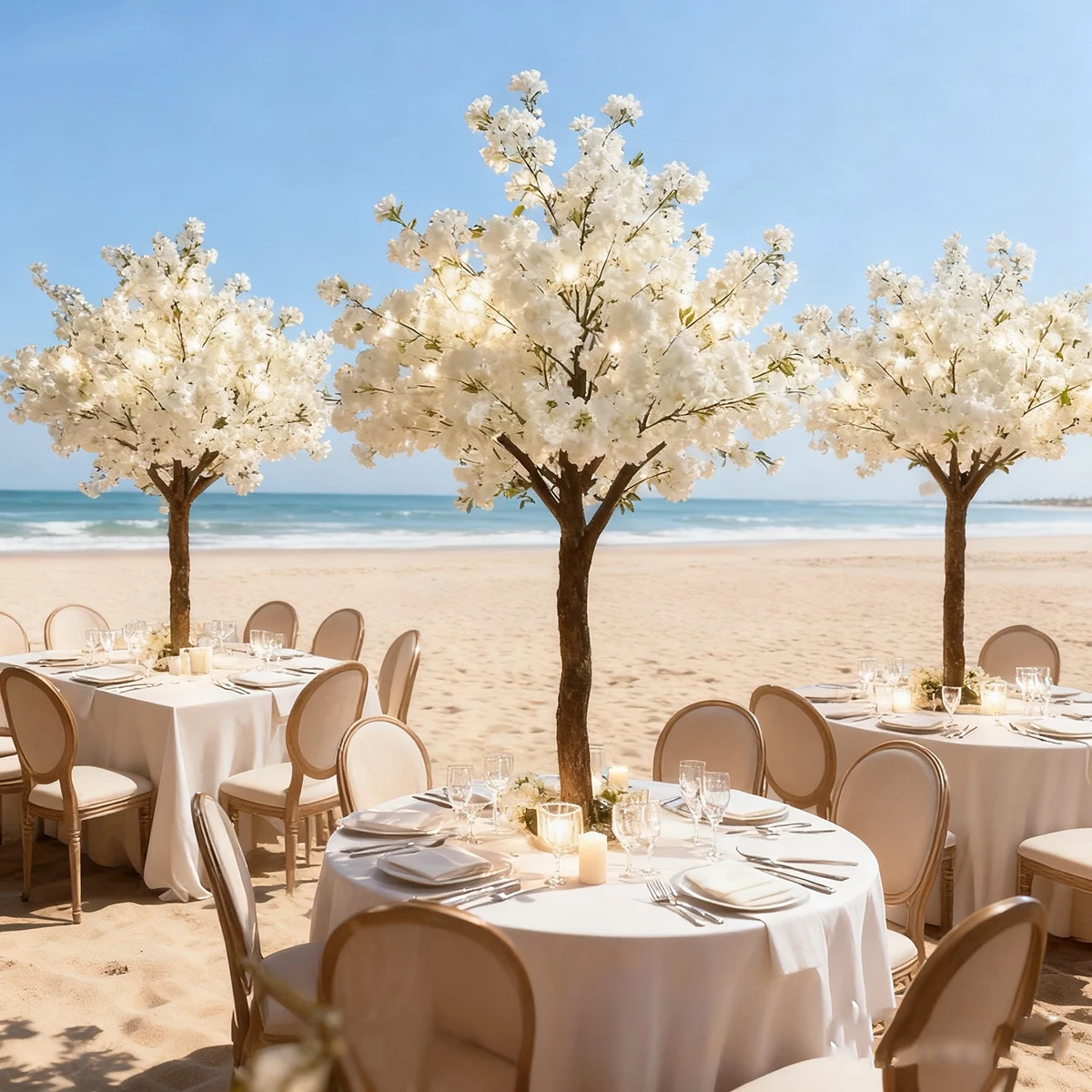

Artificial Cherry Blossom Tree Wedding Centerpiece for Table Decoration Fake Sakura Bonsai Home Party Decor