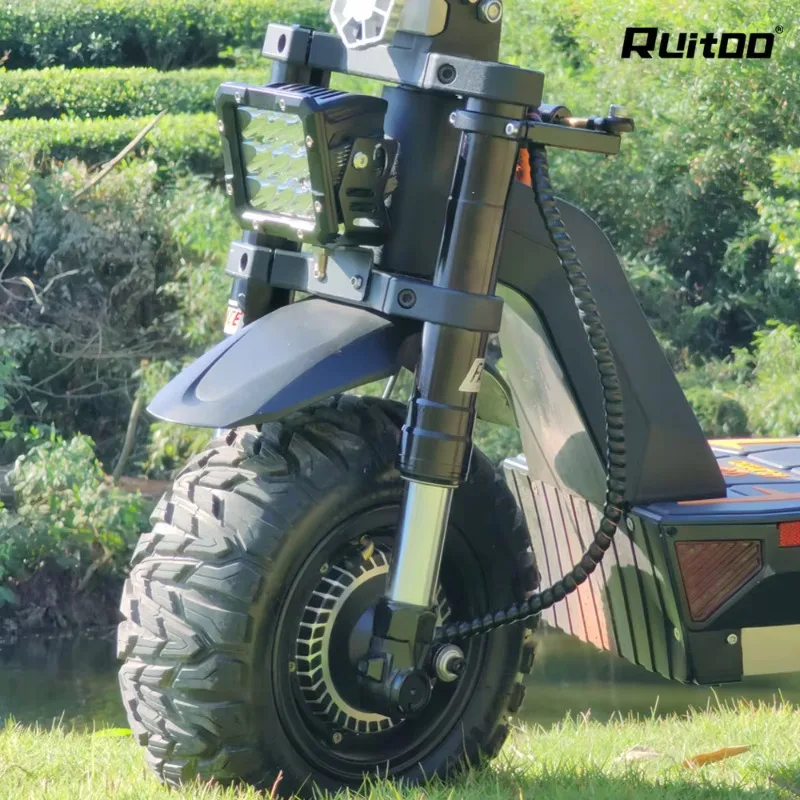 72V Dual Motor Powerful Off Road Electric Scooter 13 Inch Fat Tire Foldable High Speed All Terrain Kick Scooter for Adult Men