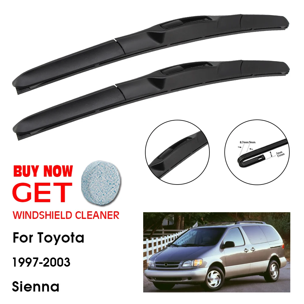 

Car Wiper Blade For Toyota Sienna 24"+18" 1997-2003 Front Window Washer Windscreen Windshield Wipers Blades Accessories