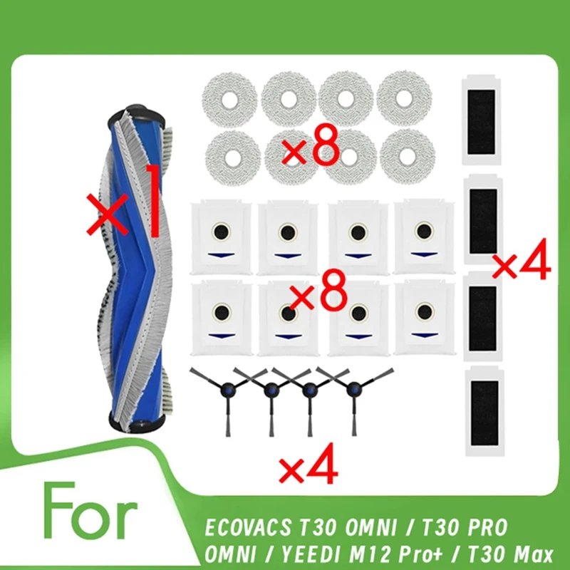 

A15Q-Для ECOVACS T30 OMNI/T30 PRO OMNI/ YEEDI M12 Pro+/T30 Max Робот-пылесос Сверхпрочные аксессуары