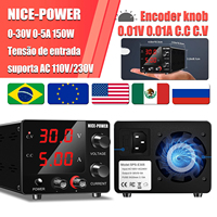 Nice-Power SPS-E305 Mini Power Supply Variable 0-30V 0-5A Bench Power Source With Encoder Upgraded 3-Digits LED Local Delivery
