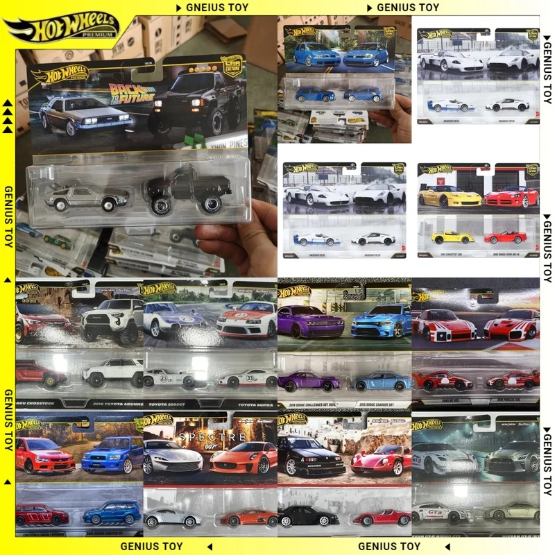 

Коллекционные модели Hot Wheels Premium 2026 Car Culture, 2 набора: «Назад в будущее», Maserati, Porsche, масштаб 1:64, литые металлические машинки из сплава