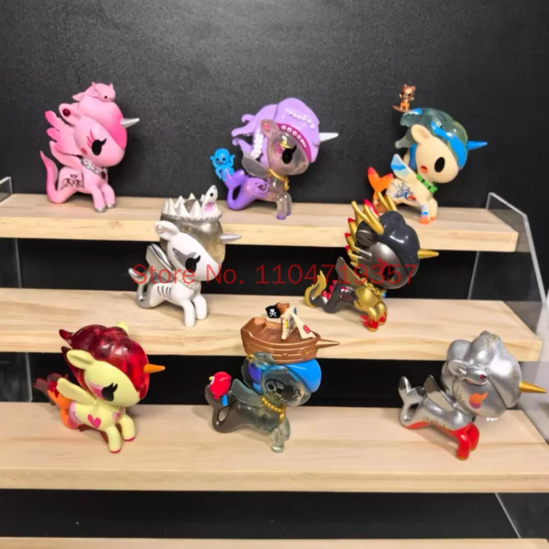 Tokidoki Unicorn Mermaid Family Blind Box Series 6 Collectible Pvc Figure Confirmed Style Decor Model Toys Collection Gifts