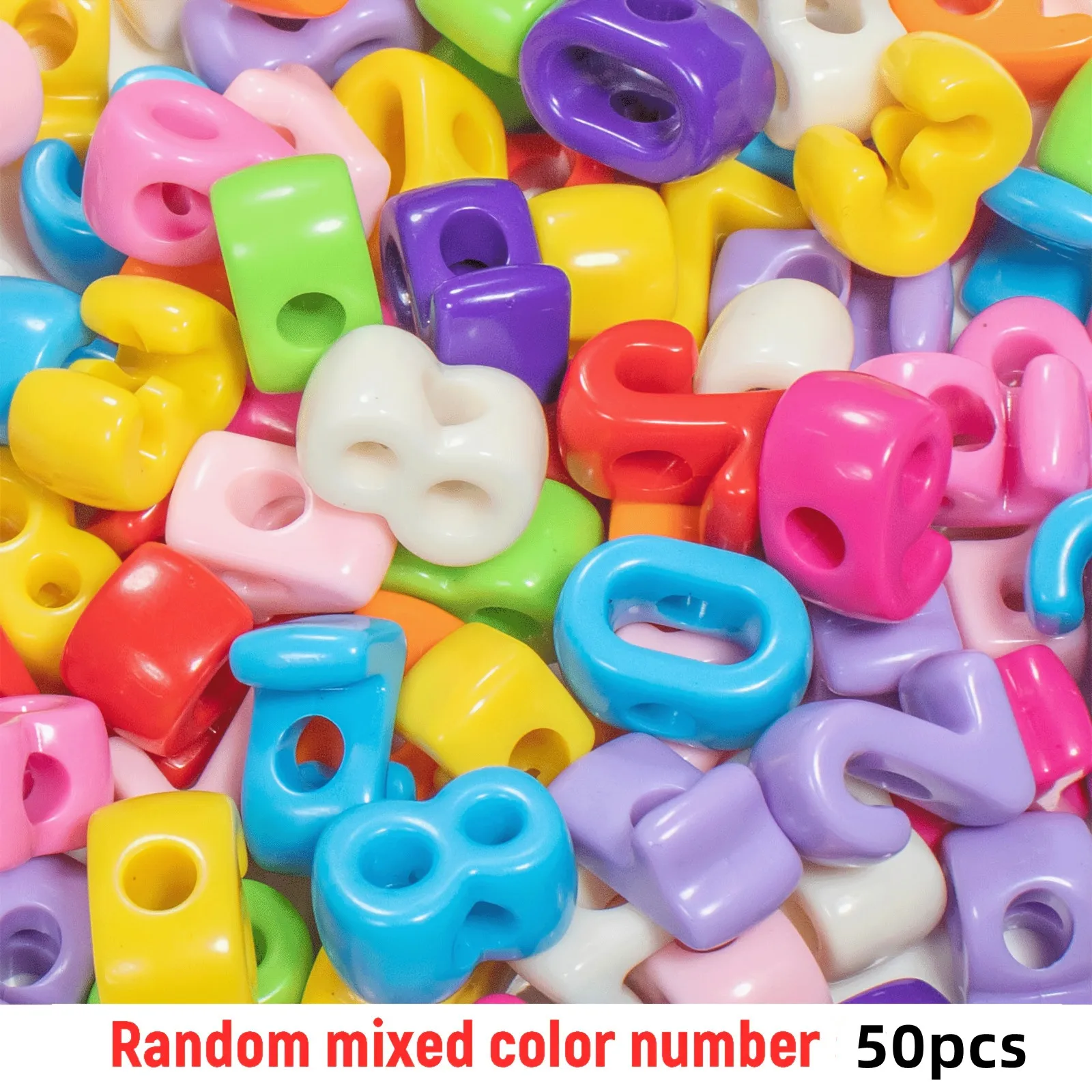 50 stuks 14mm-20mm Acryl groot gat letters en cijfers kralen voor DIY Sieraden Maken Armband Ketting sleutelhanger Materialen