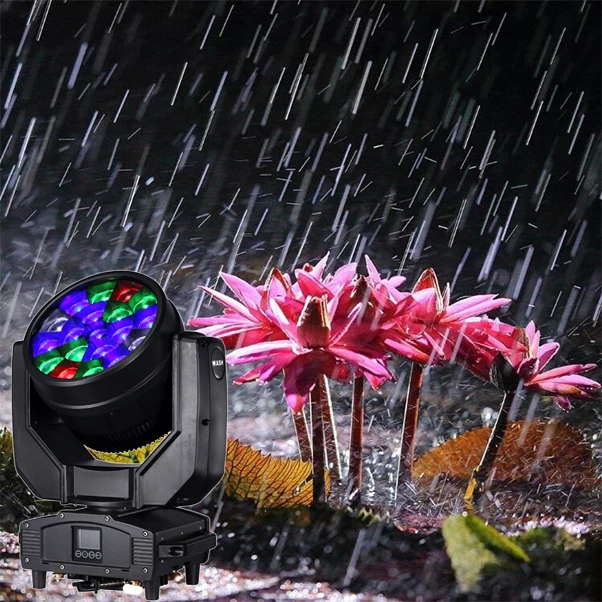 Cabeza Movil Profesional Impermeable Ojo Zoom Del Lavado Haz 19x40W LED Bee Eye Beam Wash Moving Head IP65