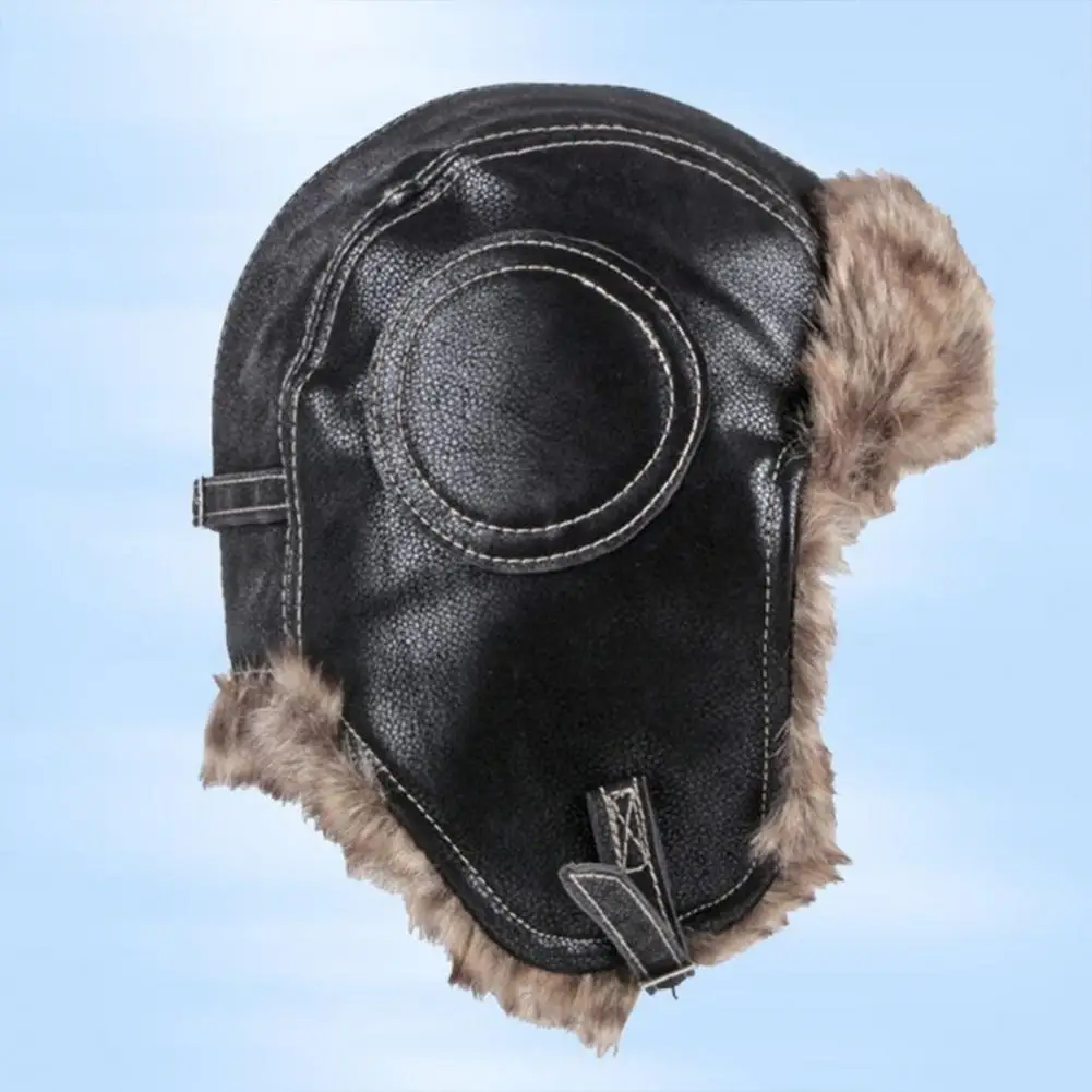 Winter Ear Flap Hat Winter Lei Feng Hat with Plush Ear Fuzzy Faux Fur for Men Windproof Waterproof Heat for Life