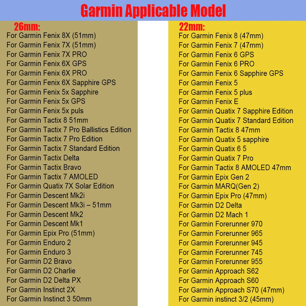 Нейлоновый браслет QuickFit 22 мм 26 мм для Garmin Fenix 8X 7 6 5xpuls Forerunner 970, ремешок Quatix/Tactix 8 Enduro3 Epix Pro, браслет