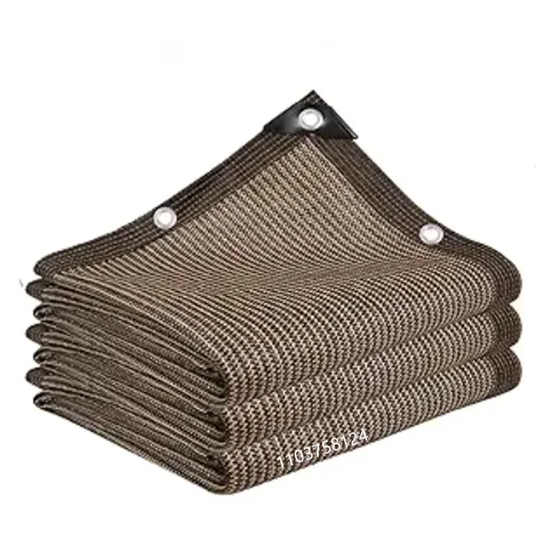 Anti UV HDPE Sun Shade Sail Coffee Brown, Waterproof Sunblock Shade Cloth, Outdoor Terrace Balcony Sun Shade Net, Car Cover Gaze