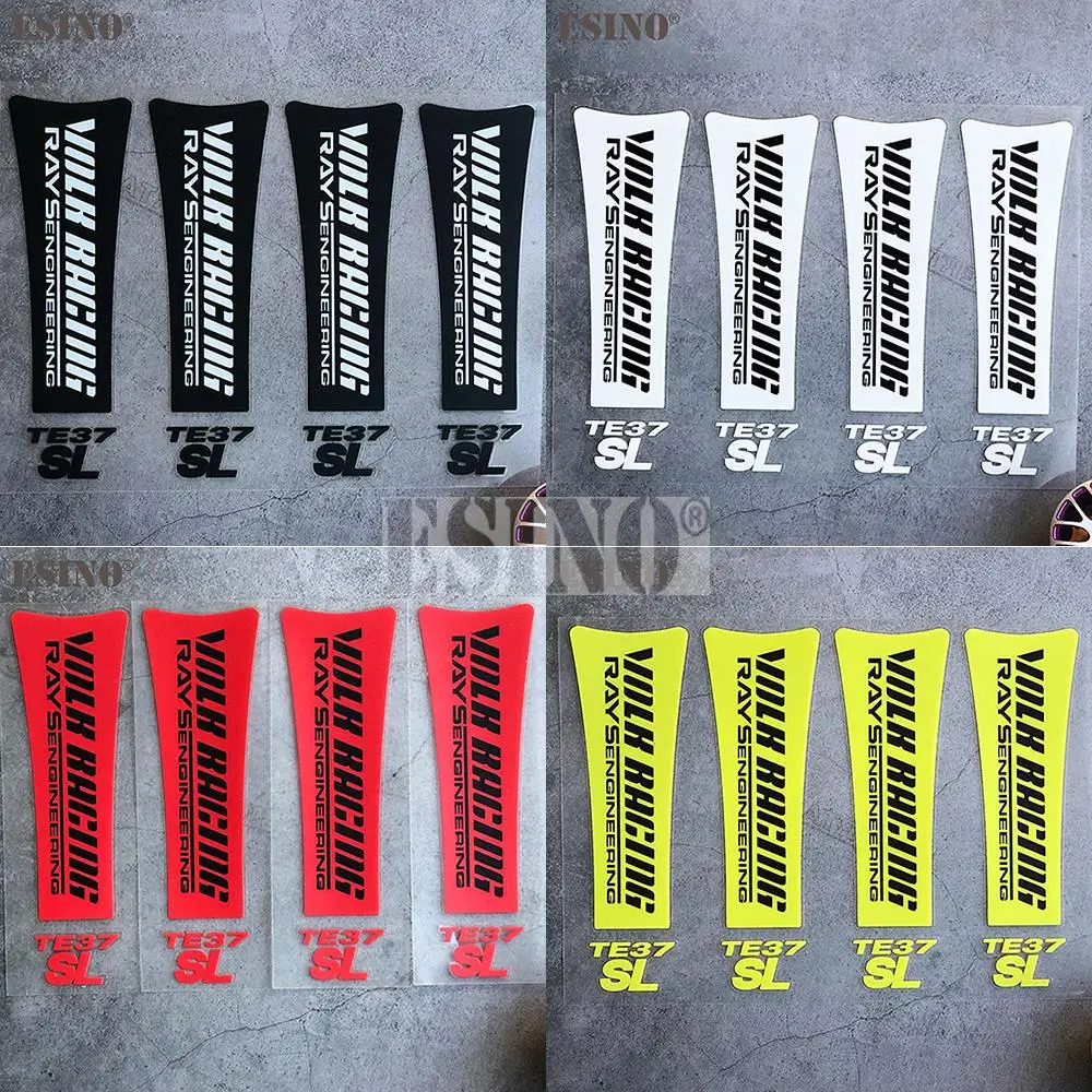 4 x Car Styling Wheel Rim Decorative Vinyl Sticker Car Accessories Decals for Volk Racing TE37 Tokyo Time Attack