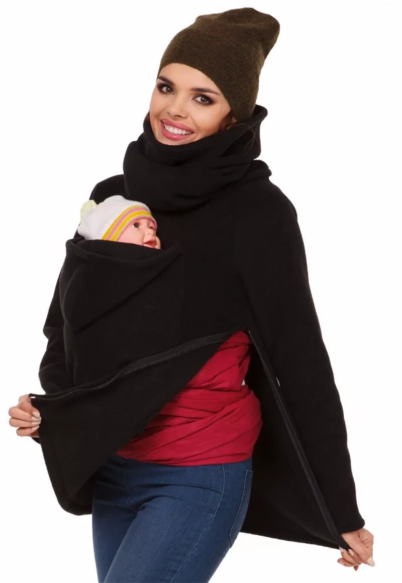 Women Kangaroo Hoodies Mother Fall Winter Multifunctional Coats Premama Baby Carrier for 0-12 Months Pregnant Sweatshirt