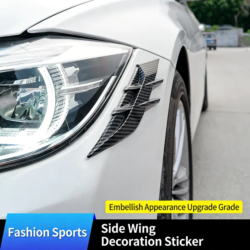 

Car leaf panel side decoration sticker cool sports style simulation side air vent TPU material wear-resistant and scratch resist