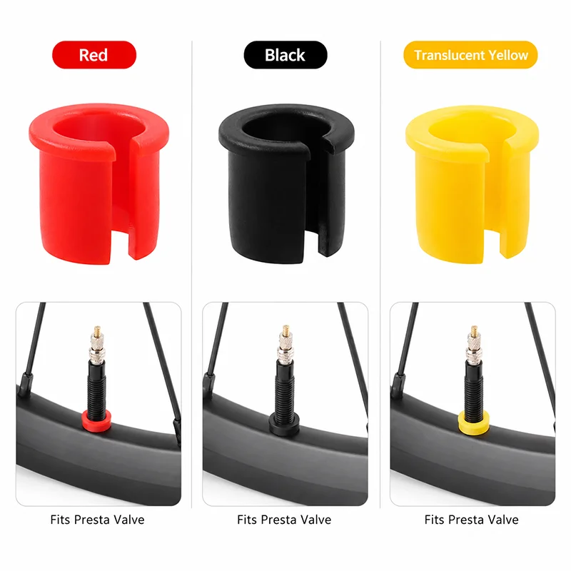 1pc Bicycle Presta Valve Hole Reducer Nylon Rim Grommet Adapter 6.1mm to 8.5mm Valve Stem Bushing Red Black Yellow