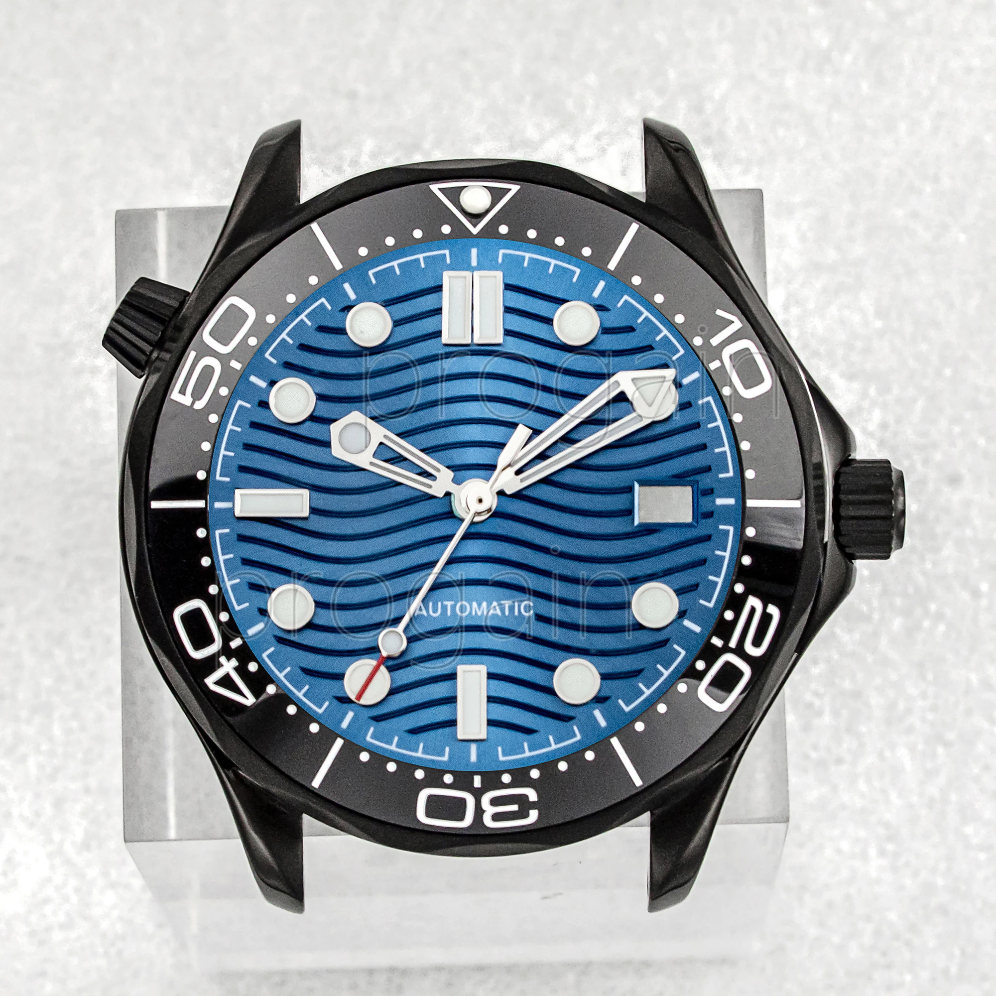 Seamaster 300 Case NH35 Watchcase 31mm Dial hands 41mm Stainless Steel Case Fit to NH35A NH36 Automatic Movement Mod Parts