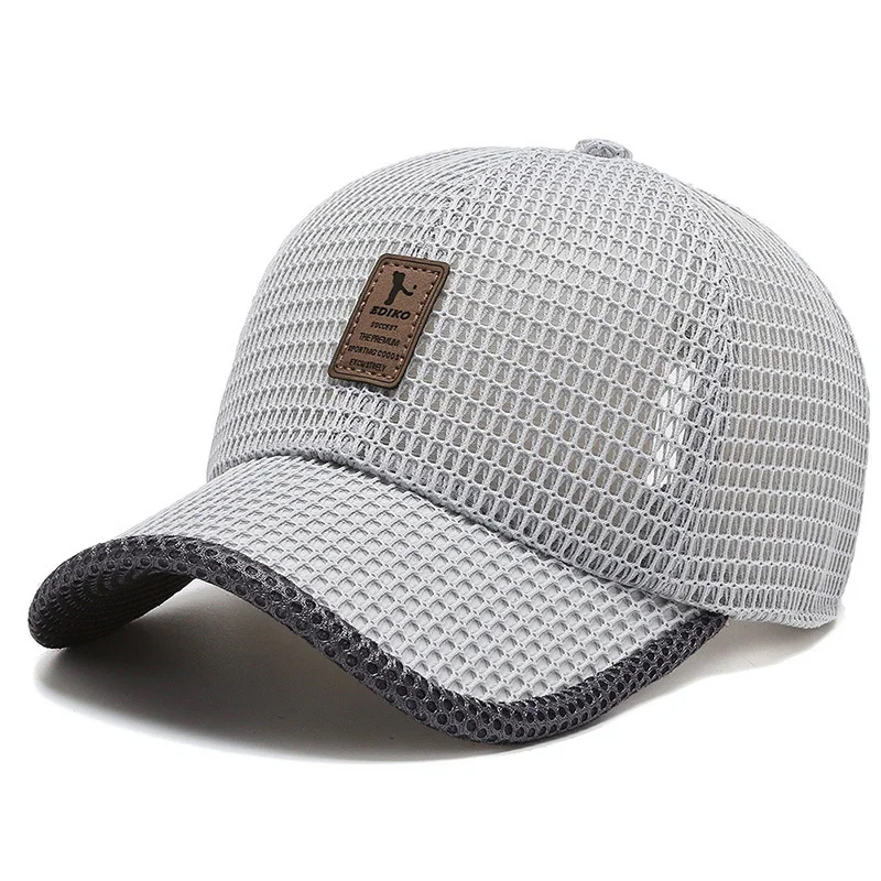 Gorra de béisbol de malla para hombre y mujer, gorro transpirable ajustable, secado rápido, para correr, deportes al aire libre