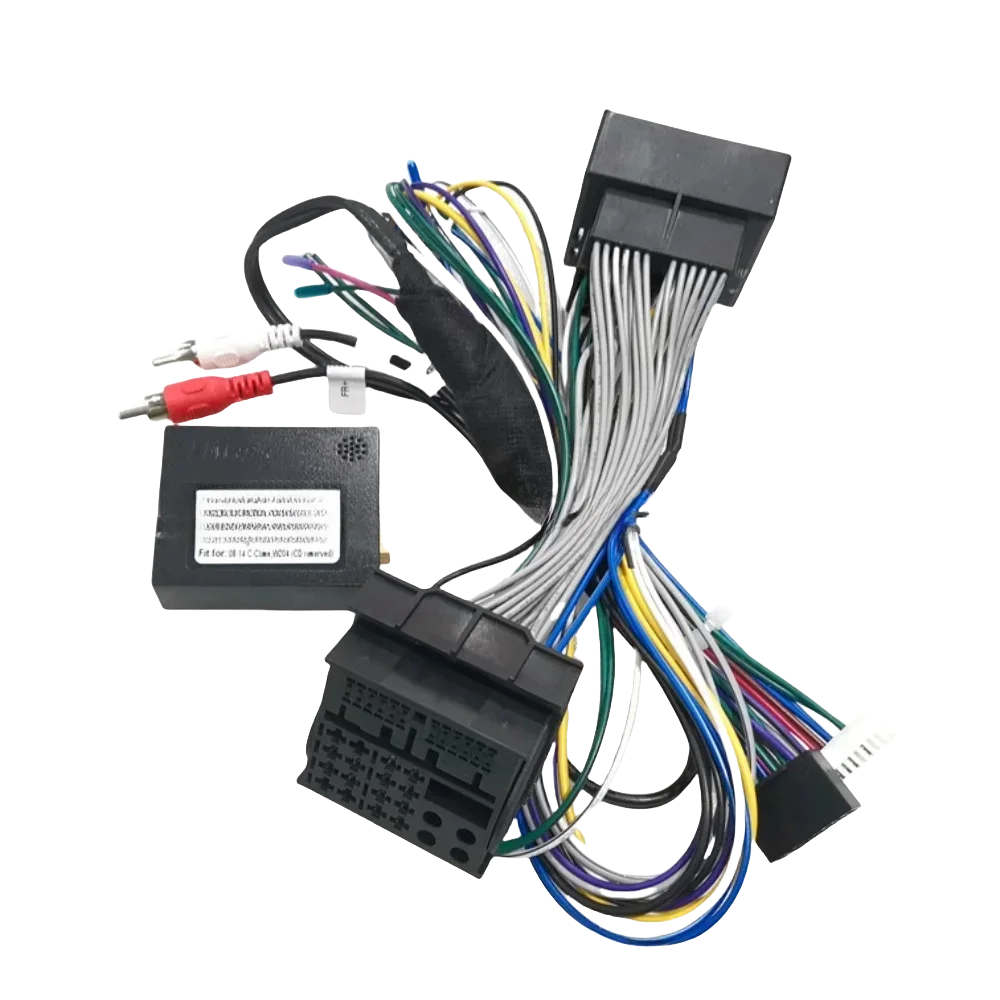 

16-контактный адаптер Android Canbus для Benz C-Class C180/C200/W204 2010-2014, радио GPS 2 Din (держащий оригинальный CD), жгут проводов, кабель