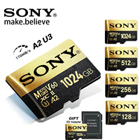 SONY High Speed Memory Card 128GB Micro SD Card 256GB 512GB 1TB A2 U3 v30 4K MicroSD Flash Card For Xiaomi Phone Computer