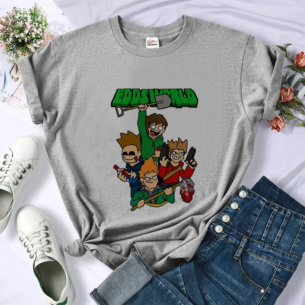 Eddsworld T-Shirt Shoujo Harajuku Baddie Vintage Sommer günstiges T-Shirt Ausverkauf Psychedelic Grunge Streetwear Party – Detail 1