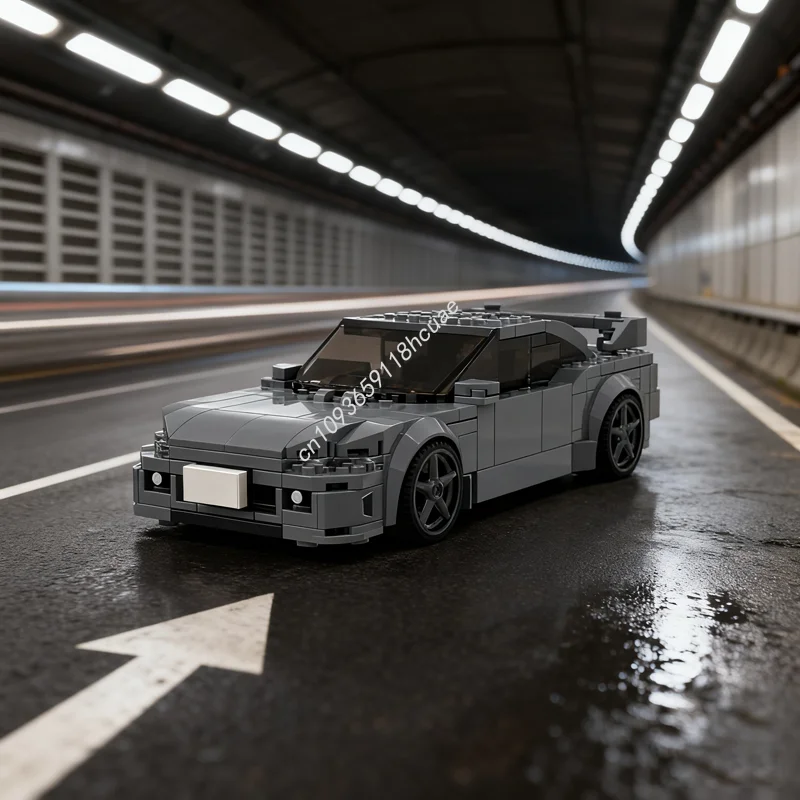 323개 MOC JDM 아이콘 닛산 실비아 스펙 R 시티 모델 블록 장난감 건축 아이디어 크리스마스 선물 브릭 어린이 생일 선물