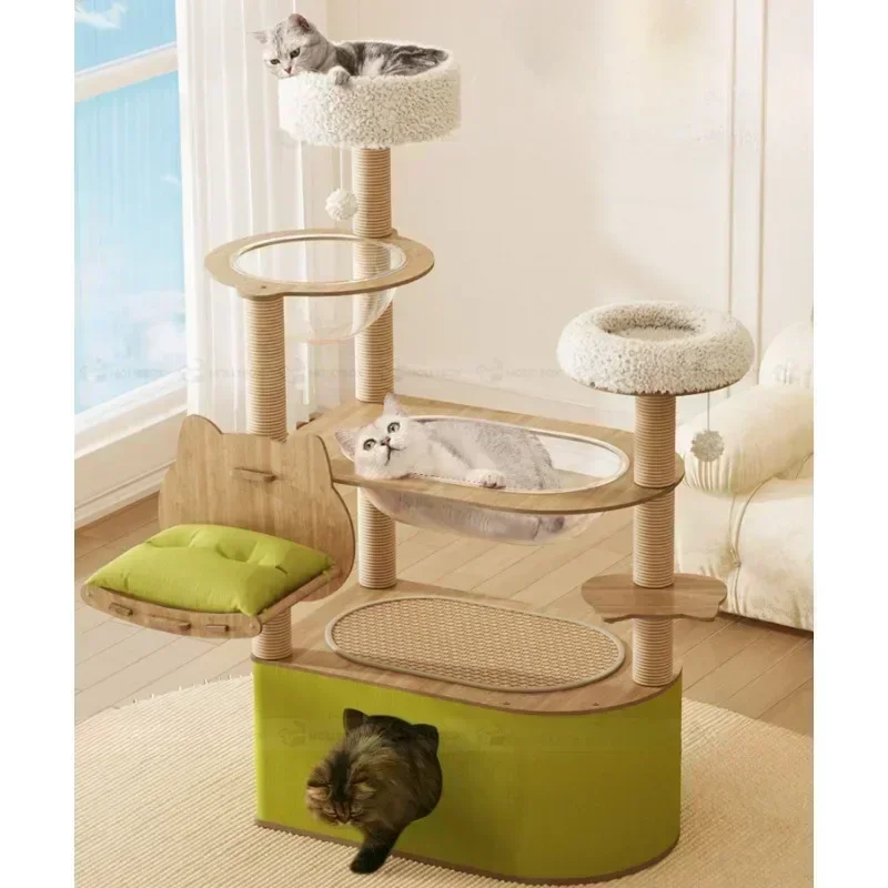 

Cat climbing frame cat nest tree big spacecraft Pillar big Frame pet toys for home use do not take up space Sisal Climbing toy