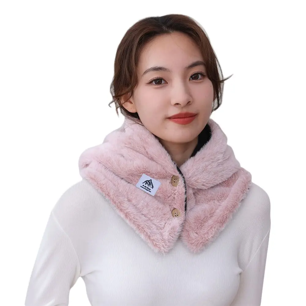 ファッションぬいぐるみ冬用一体型キャップスカーフ暖かい防風バラクラバ帽子ソフト耳保護ビーニー帽子スカーフアウトドア