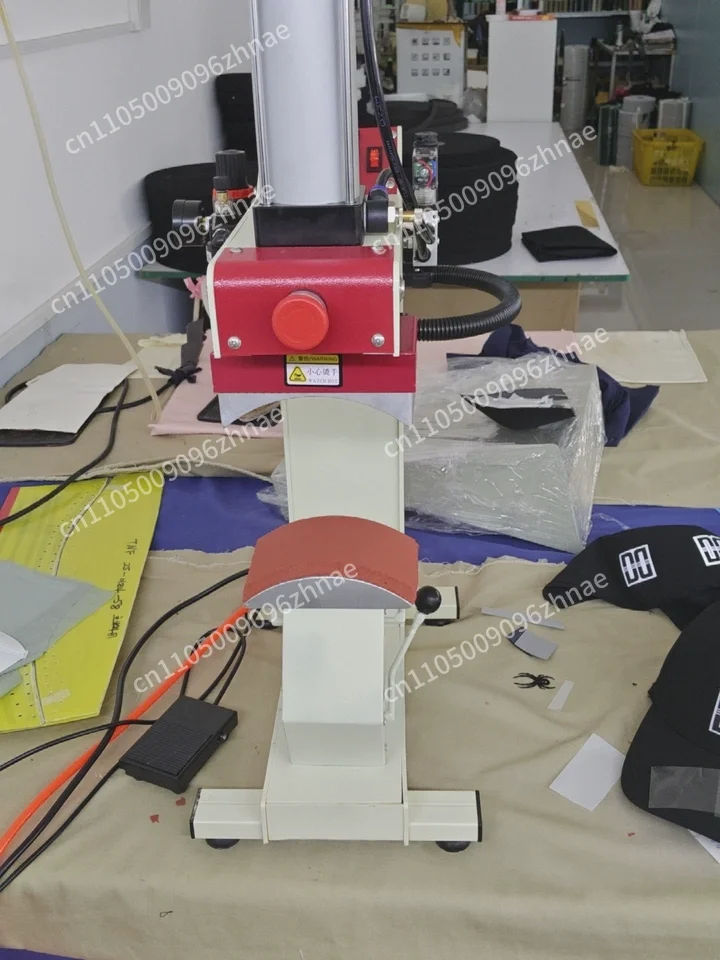 Automatic T-shirt logo printing equipment, with spraying function, customizable, 20x20cm pneumatic hot press transfer machine