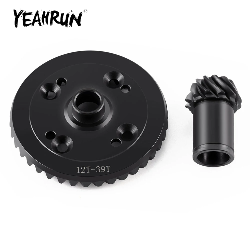 YEAHRUN Steel Helical Bevel 39T+12T Front Rear Axle Gear for ARRMA KRATON 8S 1/5 RC Car Monster Truck Uprade Parts