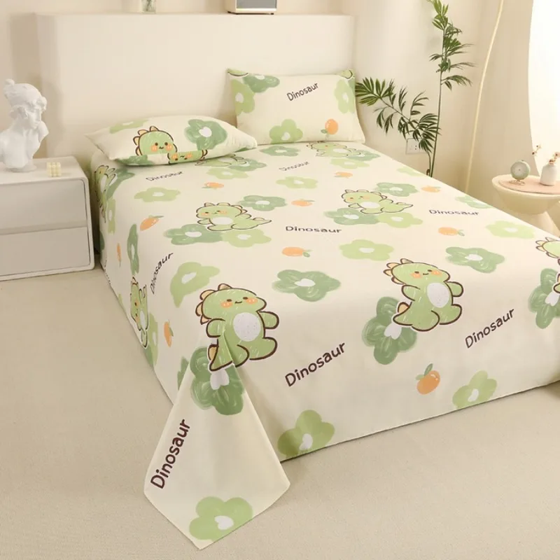 Cartoon cute and simple pattern bed sheets and pillowcases need to be purchased separately and can be washed with water