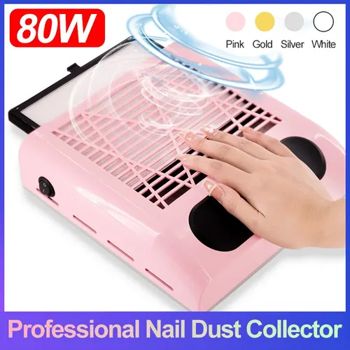 Extractor de polvo de uñas mejorado, ventilador para máquina de manicura, potente aspirador de uñas con filtro de eliminación, equipo de uñas
