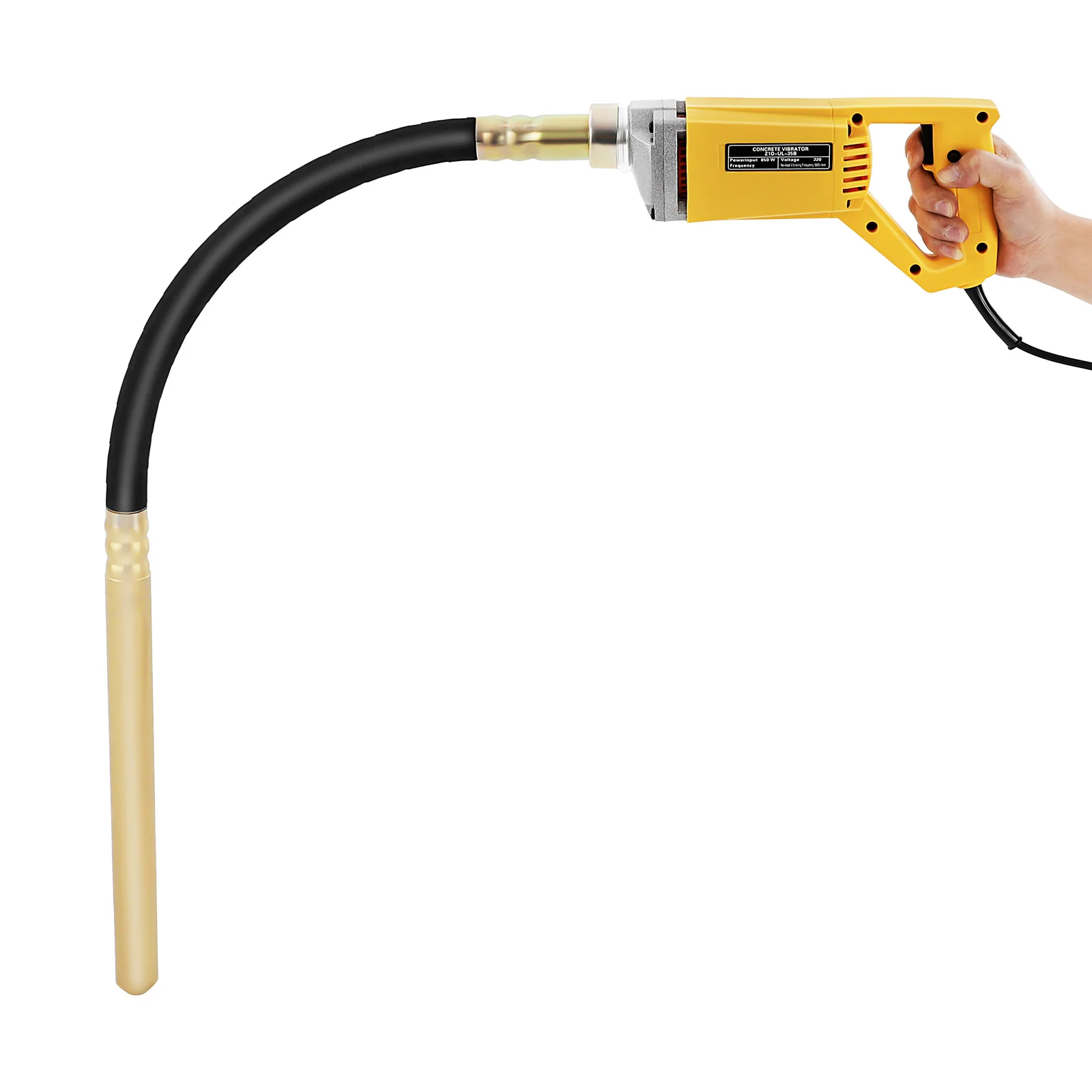 Motore vibrante per calcestruzzo elettrico da 850 W Motore vibrante per calcestruzzo portatile 4500 giri/min con asta dell'albero da 1 m per la rimozi