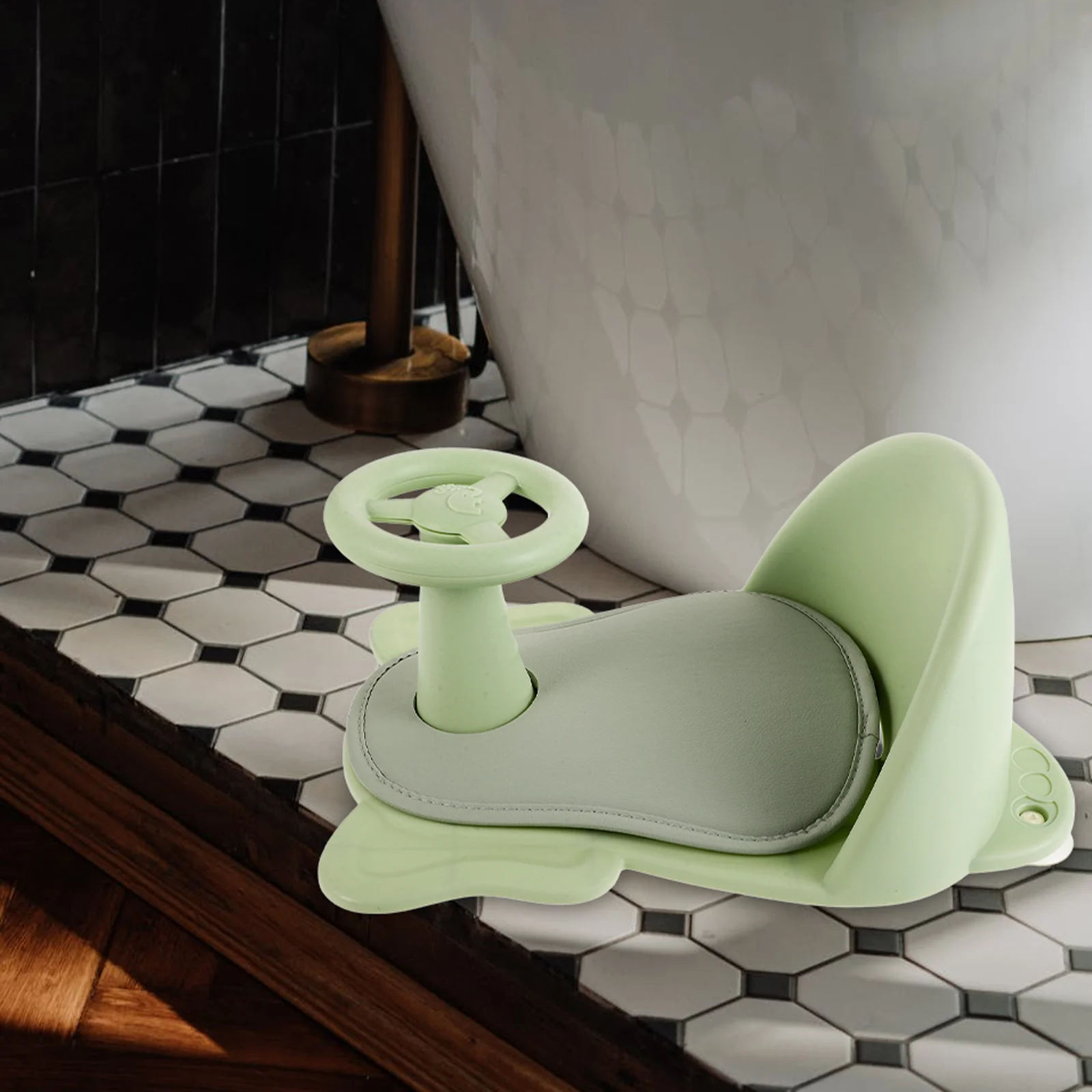 مقعد استحمام للأطفال متعدد الوظائف بتصميم غير قابل للانزلاق كرسي حوض استحمام مريح لحديثي الولادة والأطفال الصغار كوب شفط ثابت سهل التخزين #2