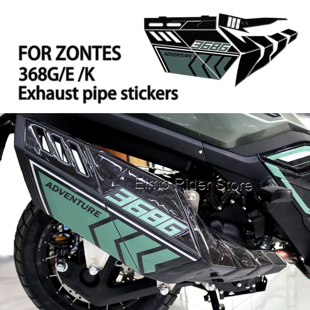

Motorcycle Exhaust Pipe Protection Sticker 3D Epoxy Resin Protective Sticker For ZONTES 368G 368K 368E 368D 368M 2025