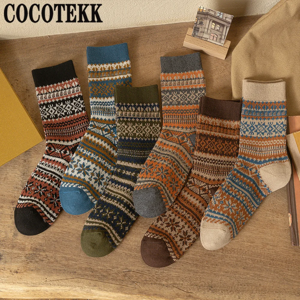 

New Autumn Winter Women Fashiona Medium Tube Combed Cotton Socks Versatile Comfortable Breathable Retro Euramerican Style Gifts