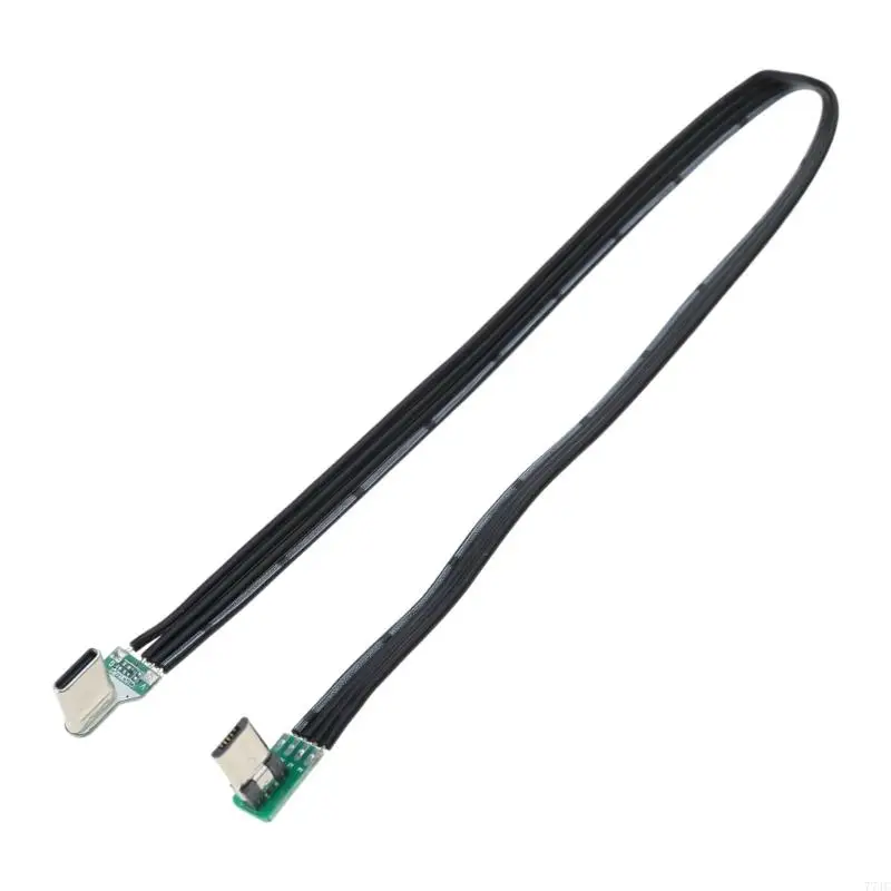 USB Tipo USB 5PIN Cable izquierdo Adaptador en ángulo derecho Carga y cable datos 77JC