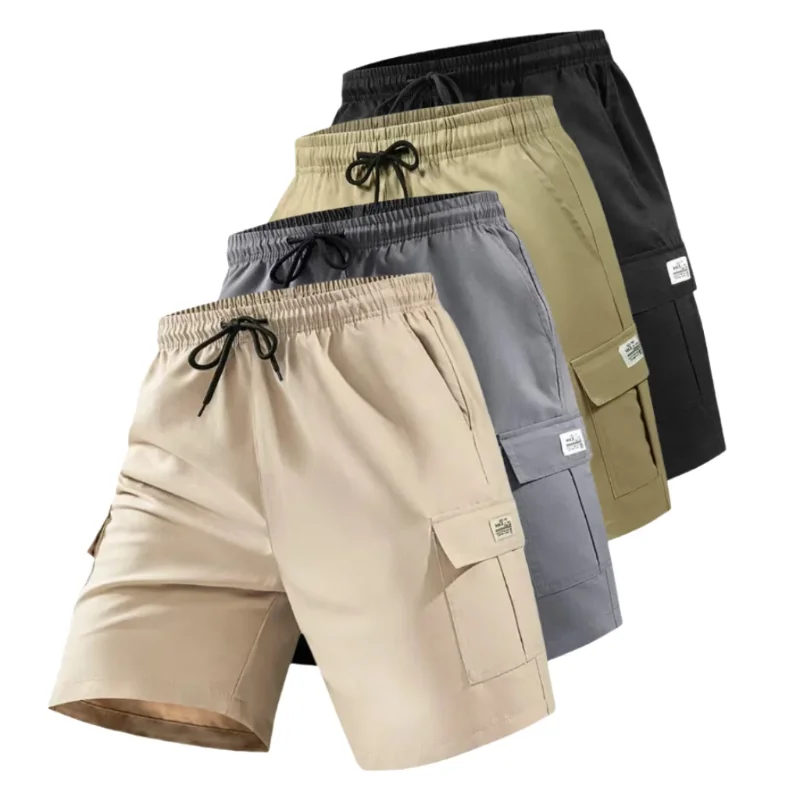 

Summer Fashion Simple Natural Quick Drying Shorts for Men's Outdoor Fashion Versatile Sports Leisure Five Piece Workwear Shorts