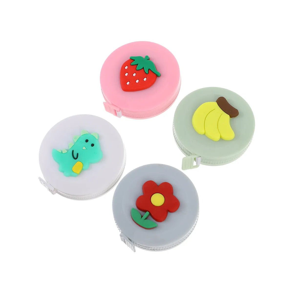 

4Pcs Mini Measure Tape Cartoon Retractable Ruler 0-150Cm Small Portable Measuring Tape for Clothing Stores Garment Use High
