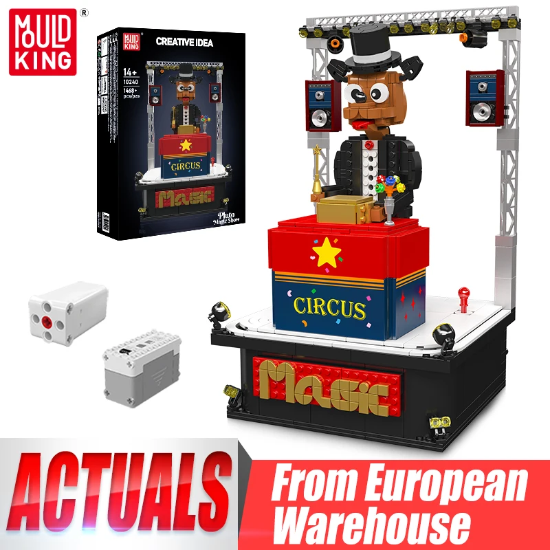 Mould King 10240 Jouets créatifs Le spectacle de magie motorisé MOC, ensemble de blocs de construction, modèle en briques, cadeau de Noël pour enfants