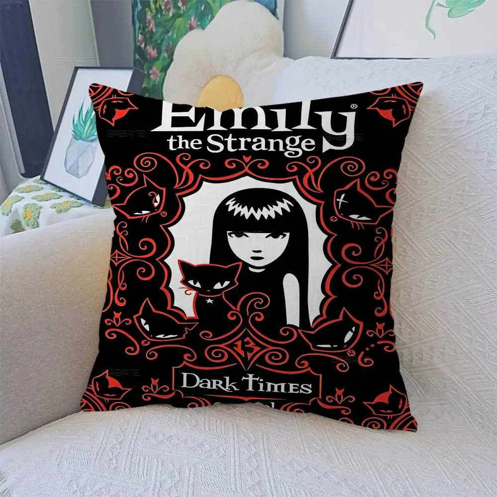 كاريكاتير إميلي غريب كلاسيكي خمر غطاء الوسادة وسادة للديكور أريكة ديكور المنزل أكياسها #4