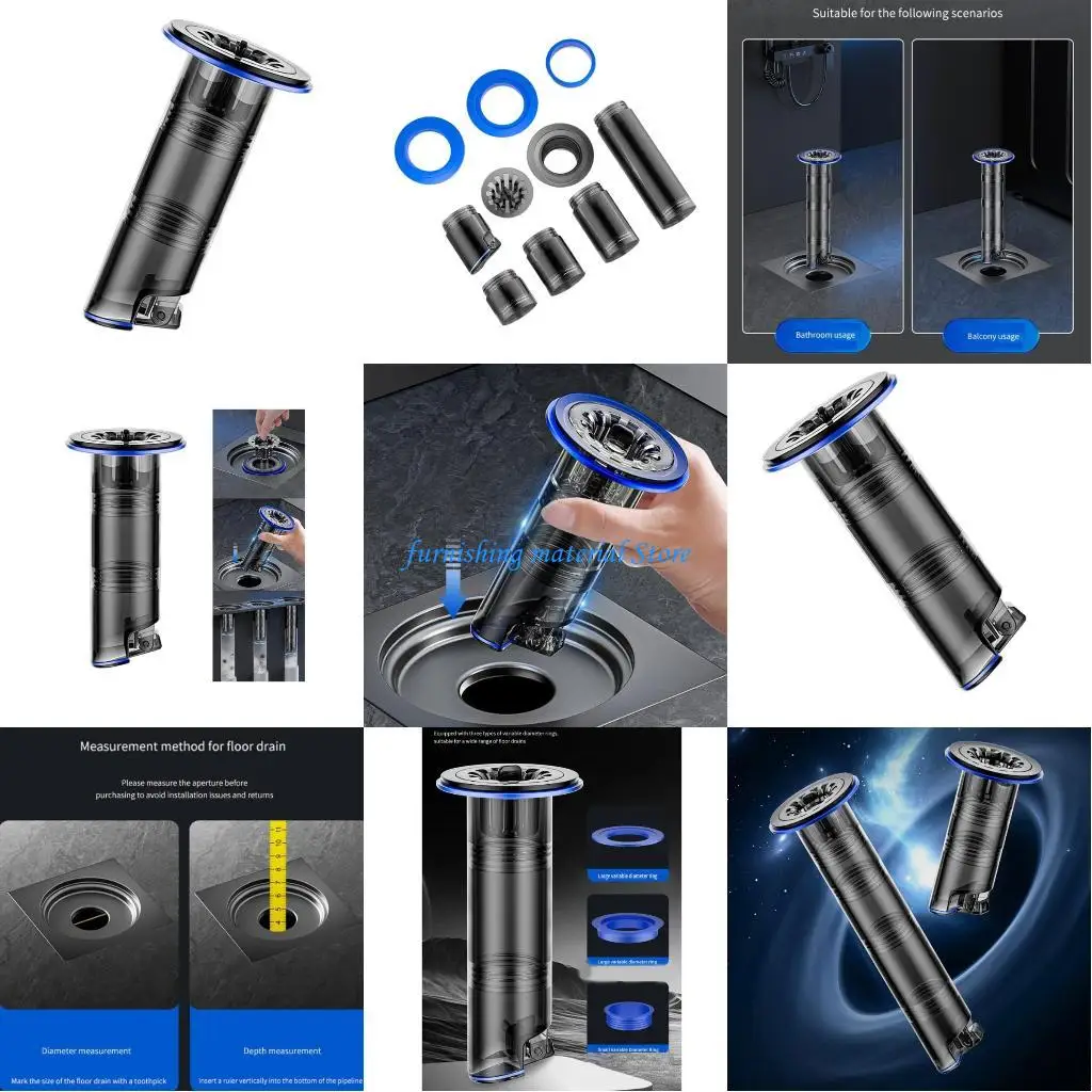 

Y5GD Adjustable Floor Drain Cores for Bathroom Sewer Extension and Odor Prevention