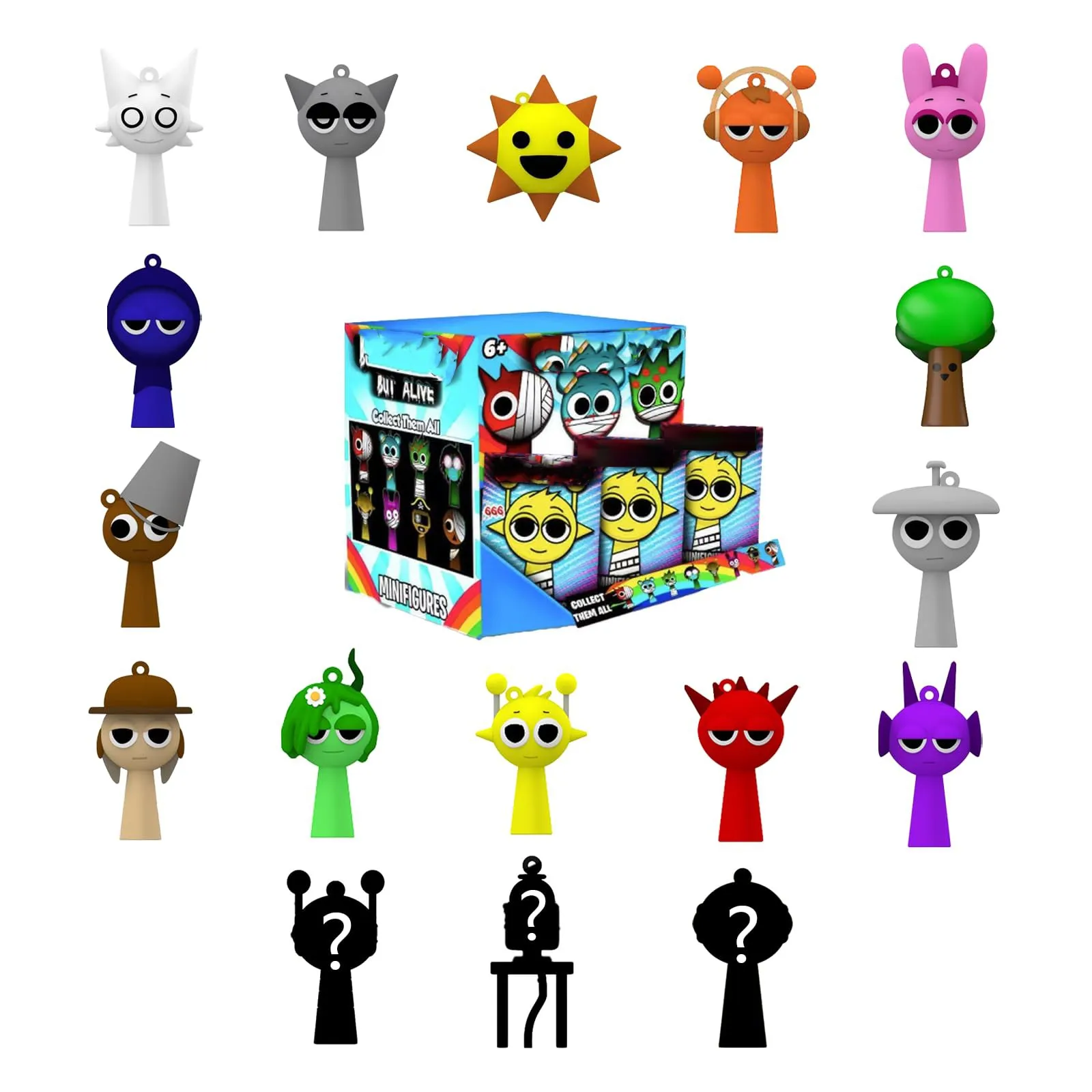 (5/8/10/12 PCS) Incredibox Sprunki Mystery Box, Incredibox Sprunki Blind box Action Figures Oren Figures,Figures,Fun Bot Figures