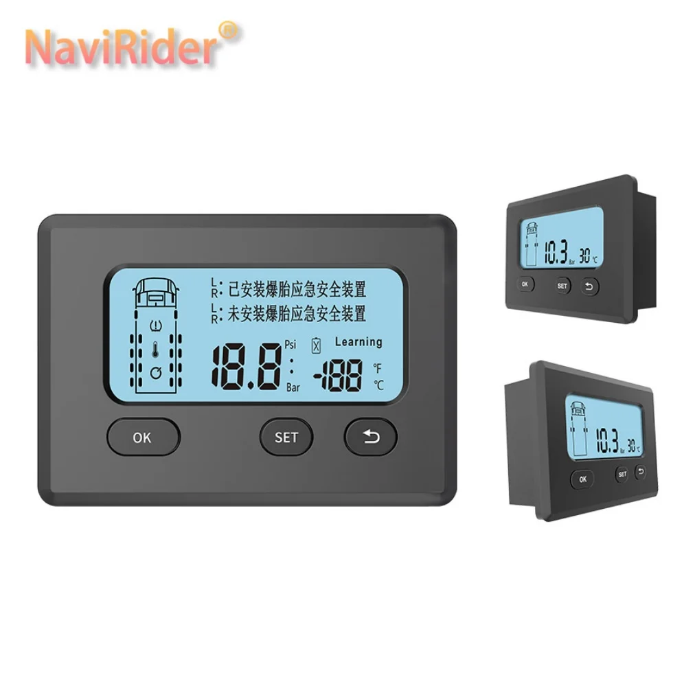Truck TPMS for Trucks 18 Wheel 200psi Sensor Embedded 2.8inch LCD Monitor Internal Wireless Tire Pressure Monitoring System