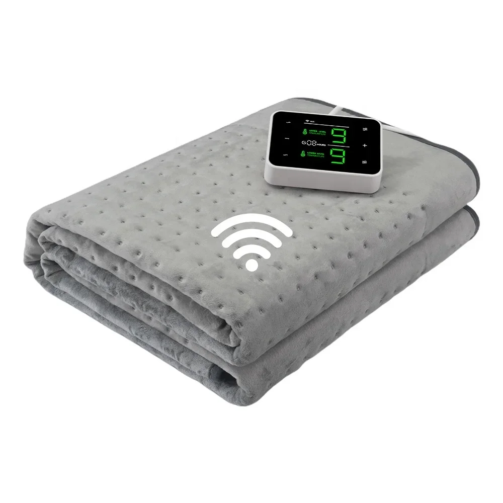 cordless heated blanket SAA Mobile phone Tuya app control wifi smart electric heated under blanket