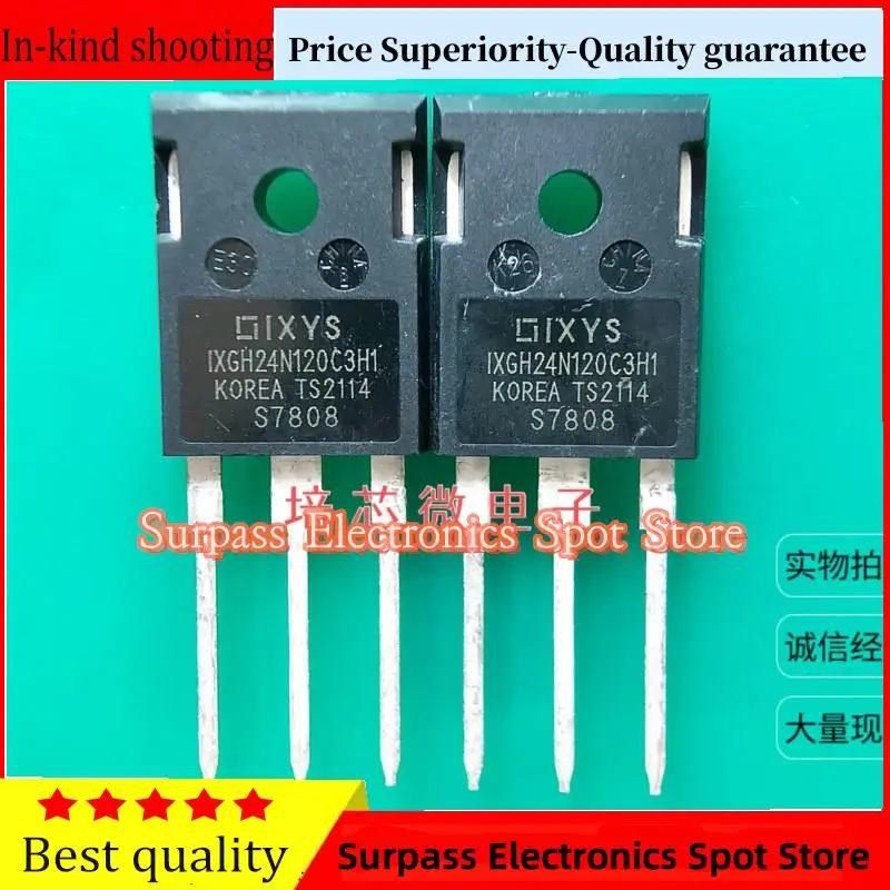 

10PCS-100PCS IXGH24N120C3H1 IGBT TO-247 1200V 48A Price Superiority-Quality guarantee