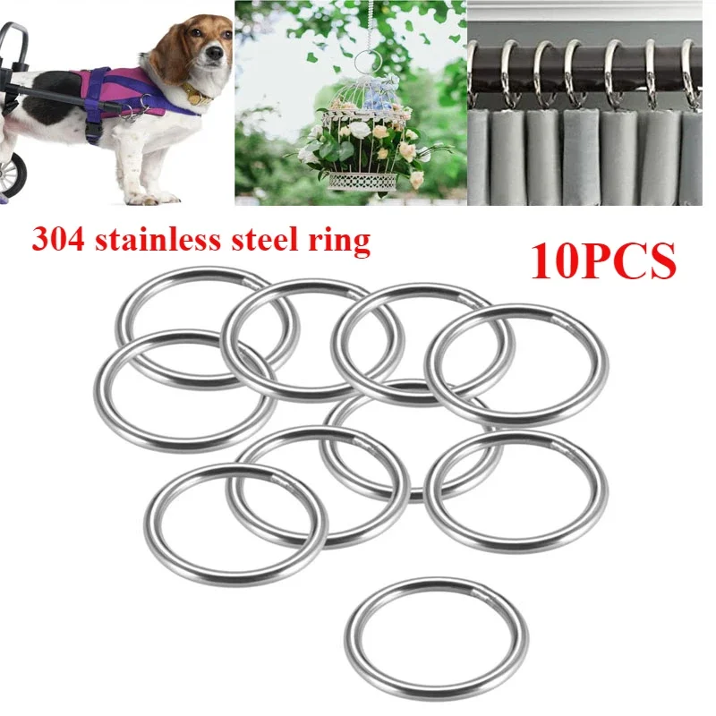 20/30/40/50/60mm Stainless Steel Sturdy Rings Jewelry Making Supplies Necklace Bracelet Circle Earring Closed Hoops Accessorie