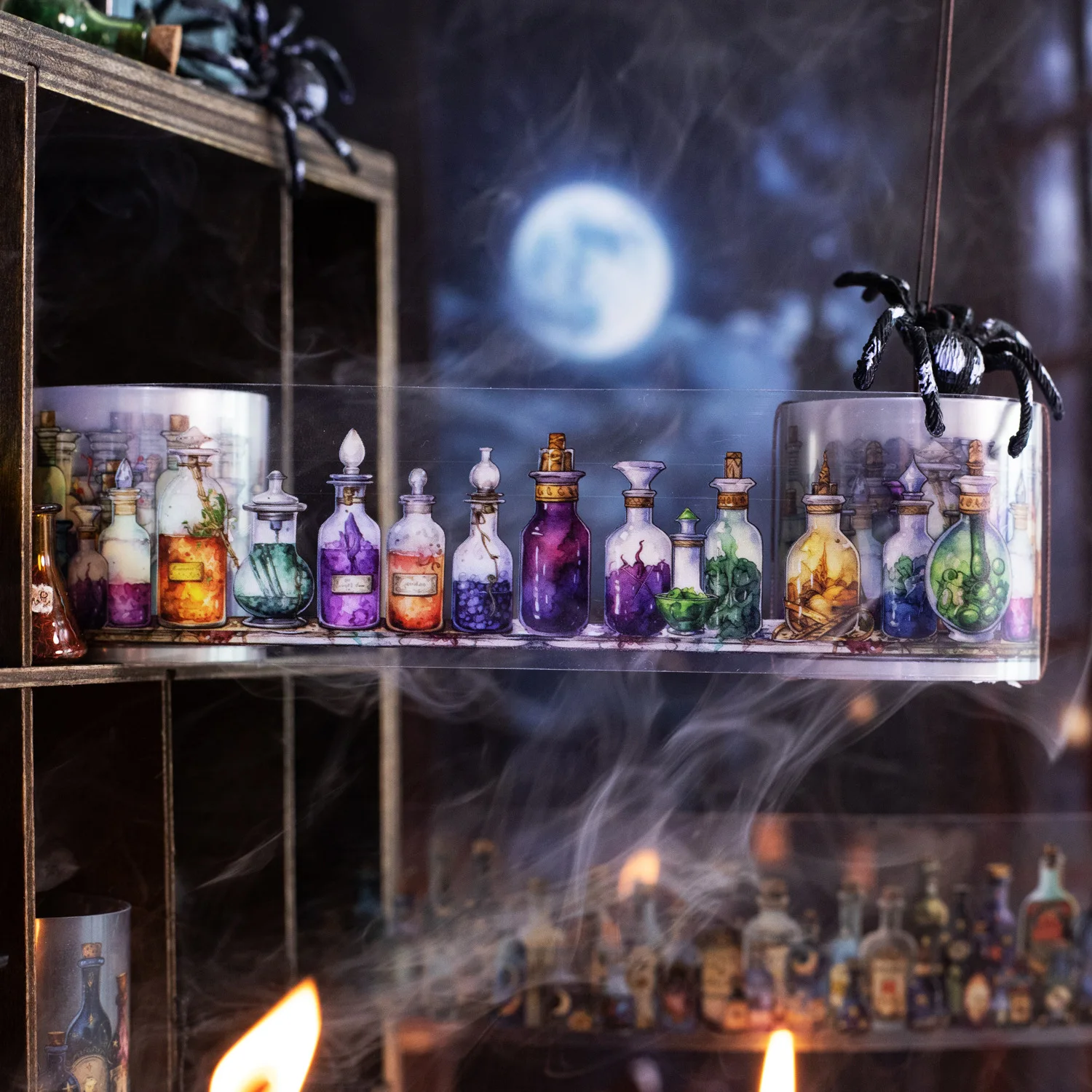 Dark magic potion bottle tape retro mysterious style medicine rack pattern handmade DIY scrapbook diary decoration sticker