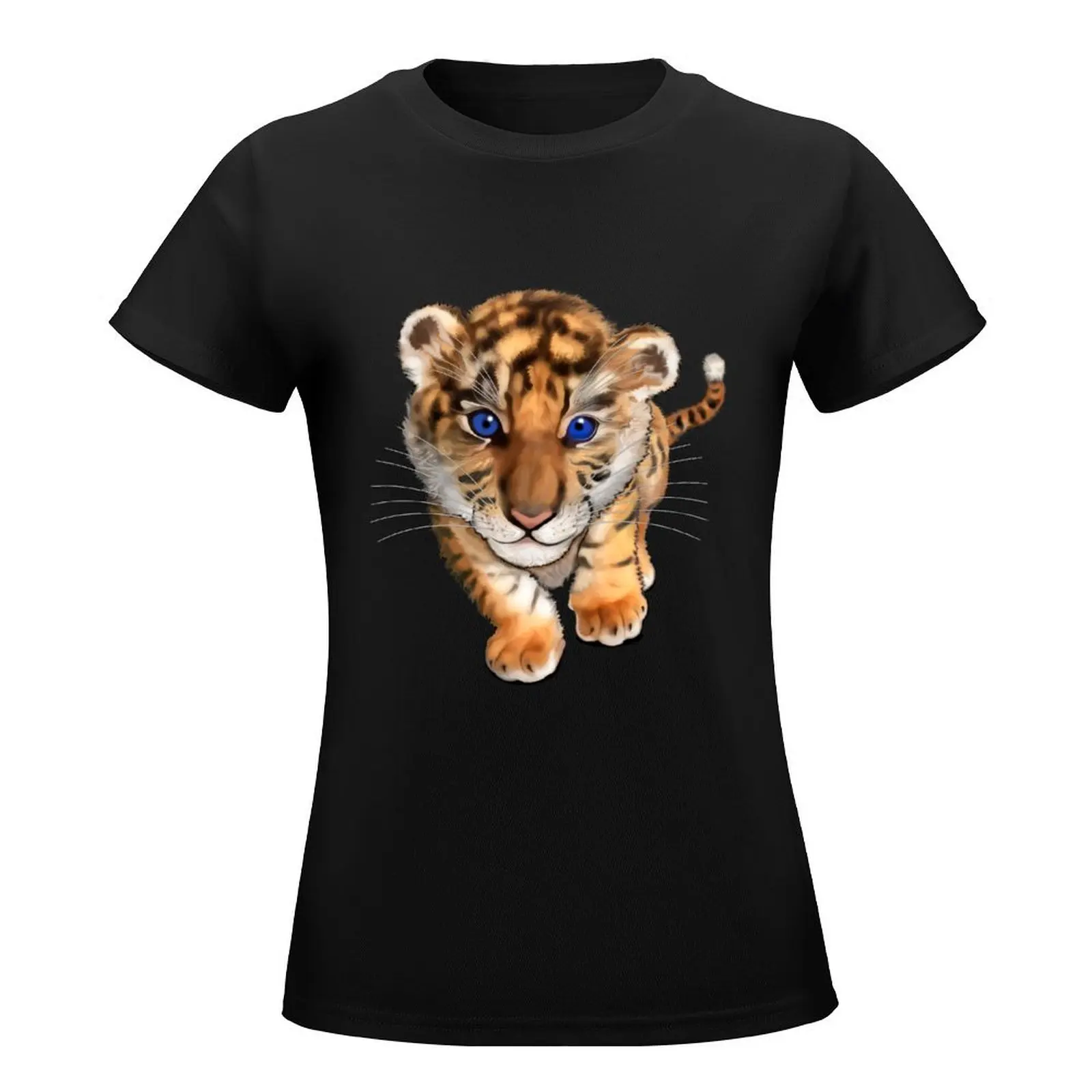 Little tiger /The Year of the tiger 2022 / No text T-Shirt tops animal print shirt for girls cat shirts for Women