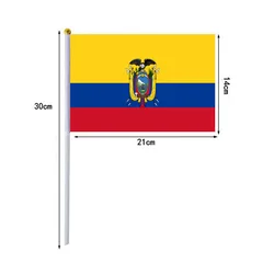 10 Pcs/lot Ecuador Hand Waving Flags 14x21cm Ecuador Flag Wholesale