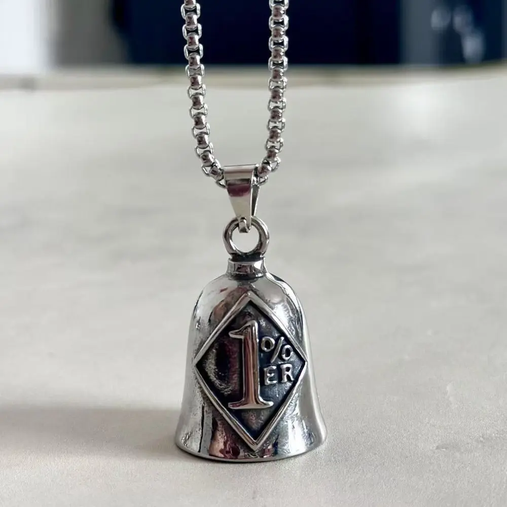 واحد في المئة دراجة نارية جارديان جرس قلادة الشرير نمط الروح الشريرة فخ جرس خفيفة الوزن صغيرة الحجم السائق حسن الحظ سحر الرجال