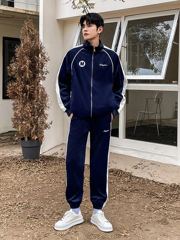 

Новый весенний мужской комплект: худи и спортивные брюки оверсайз, повседневный спортивный костюм из двух предметов, модный брендовый молодежный свободный крой