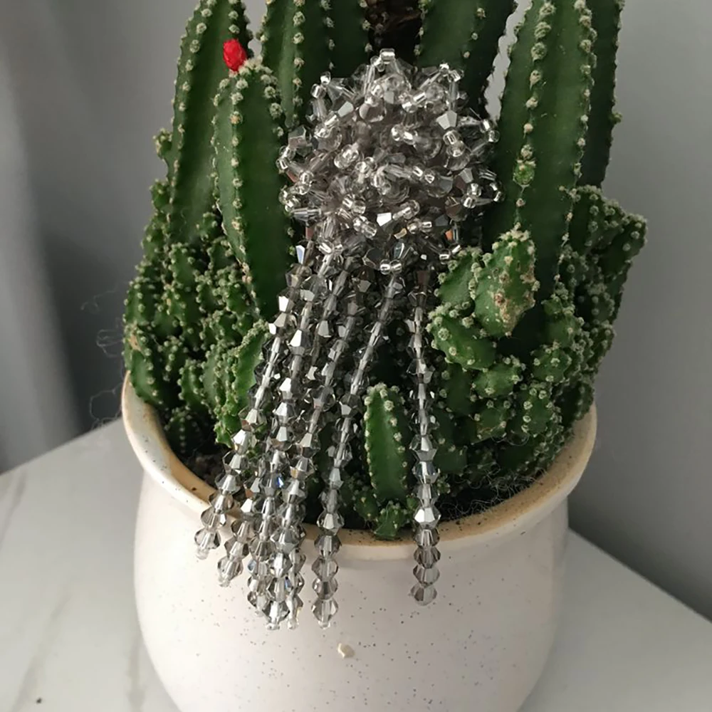 MAXSIN FUN 1 Pc High Quality Handmade Beaded Rhinestone Sticker Fringes Patch for Clothing Shoes Bag Decorative DIY